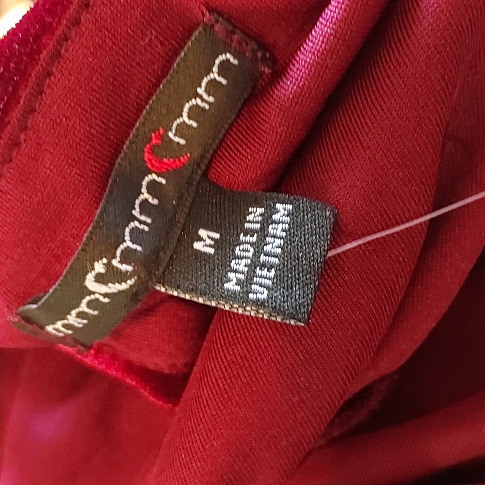 Crushed Red Velvet Jumpsuit, NWT - Picture 6 of 10